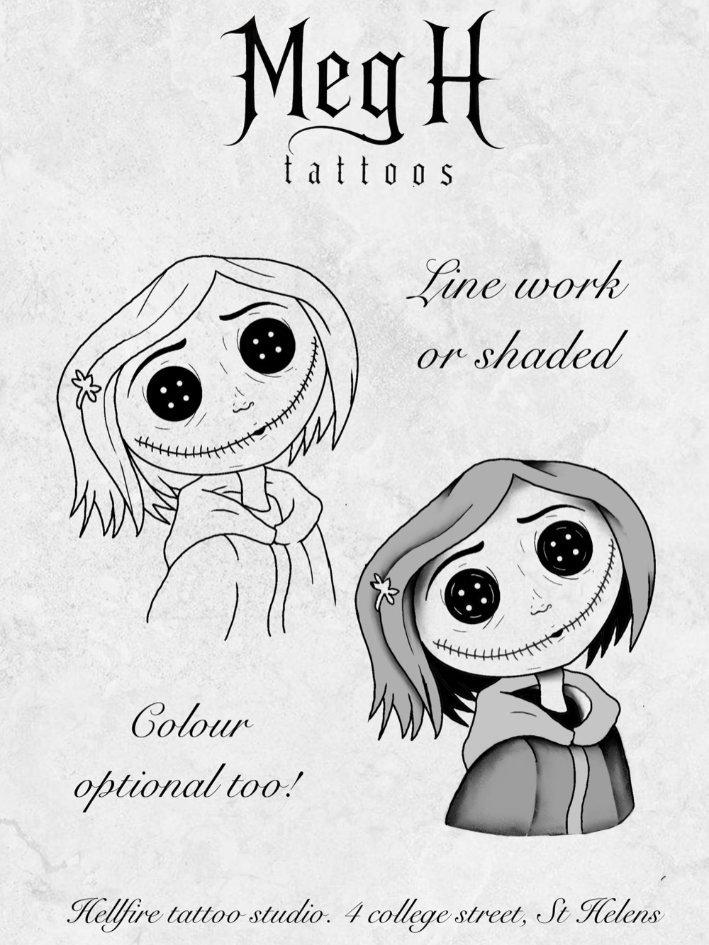 Coraline-inspired flash design