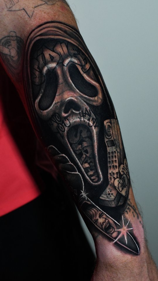 Ghostface sleeve cover-up