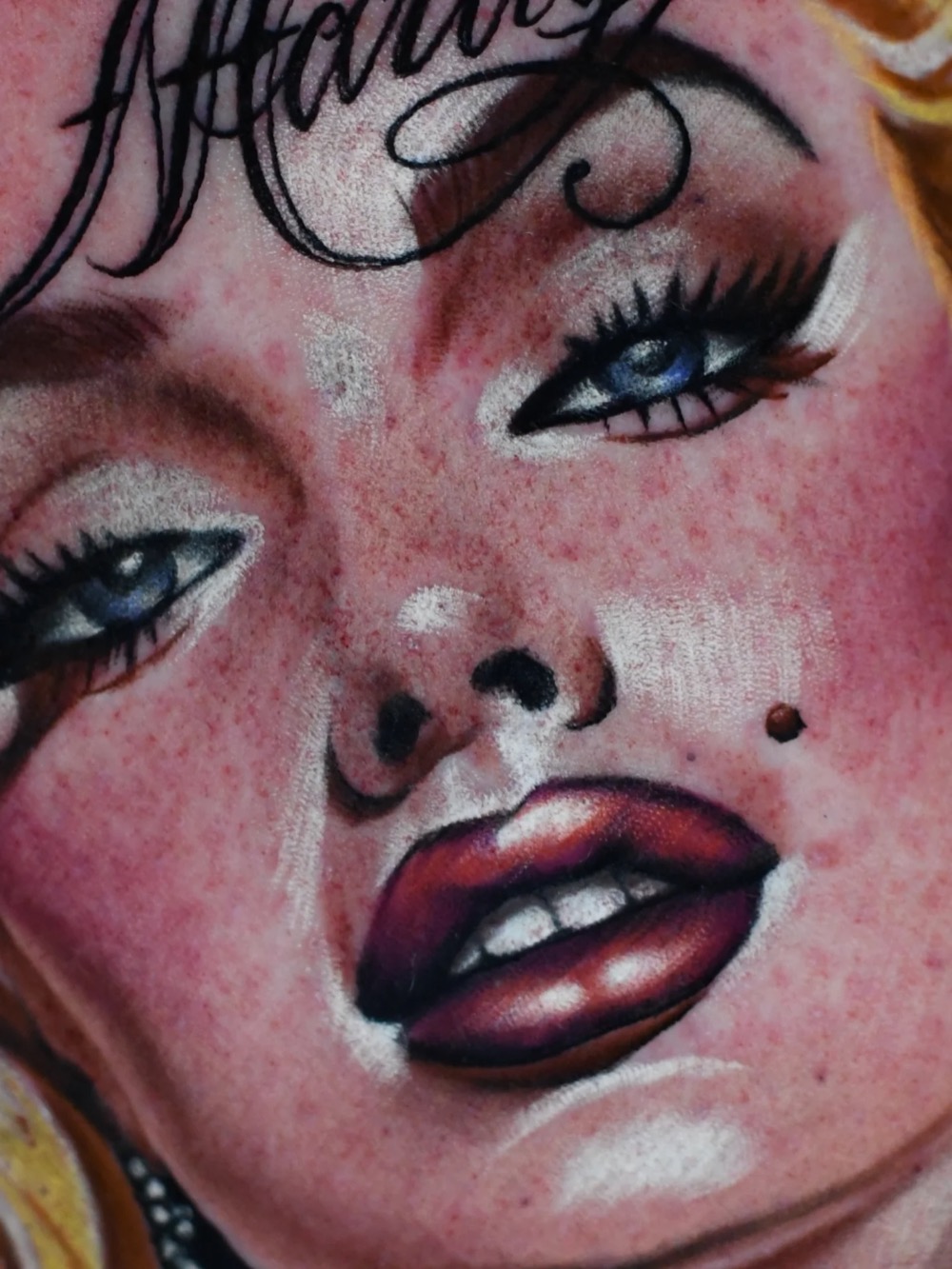 Marilyn Monroe portrait in colour
